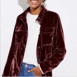 Loft velvet utility jacket